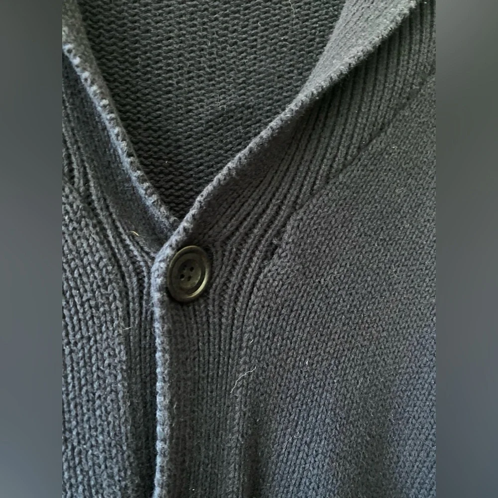 Men’s XL J. Crew Navy Cotton Grandpa Cardigan‎
